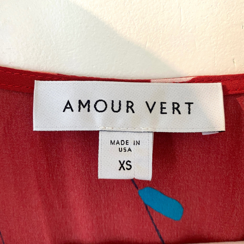 LOOP - Amour Vert Silk Elsie Dress, Sz XS (#7)