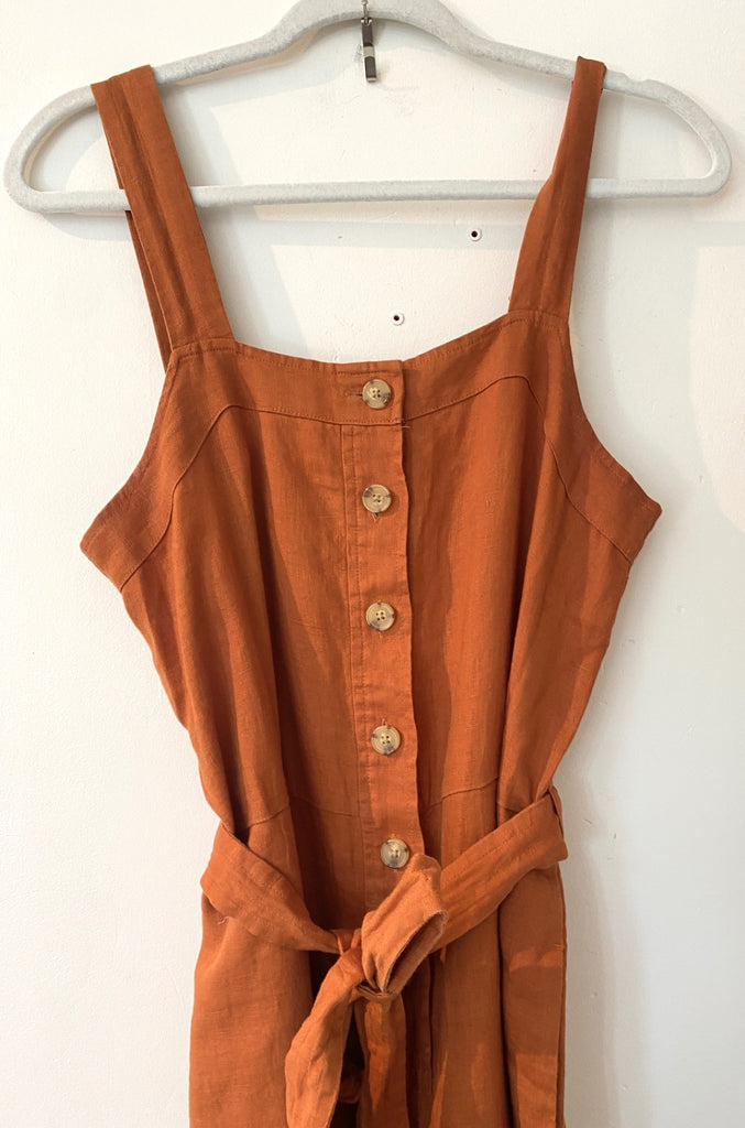 LOOP - Everlane Linen Belted Jumpsuit, Sz 2 (#108)