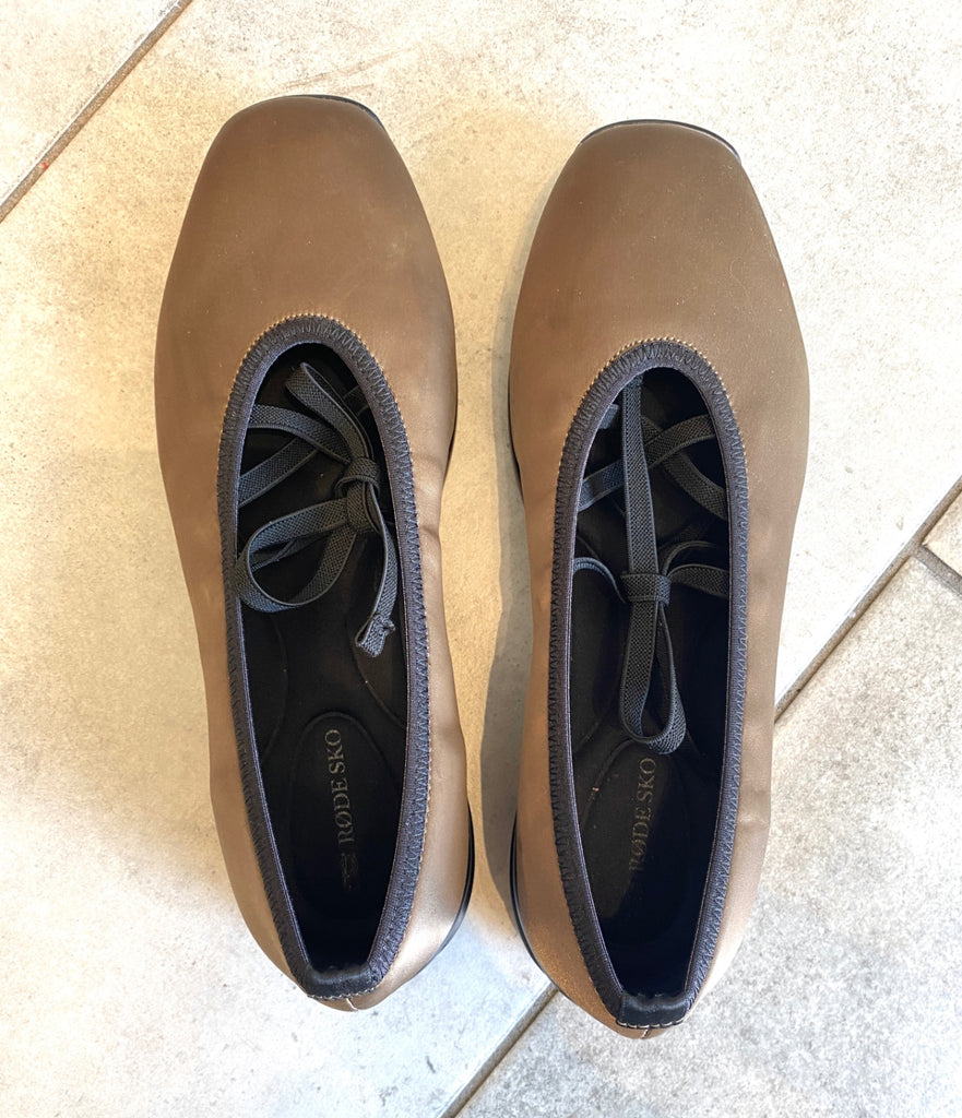 LOOP - Rode Sko Ballet Flats, Sz 7.5 (#380)