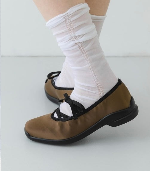 LOOP - Rode Sko Ballet Flats, Sz 7.5 (#380)