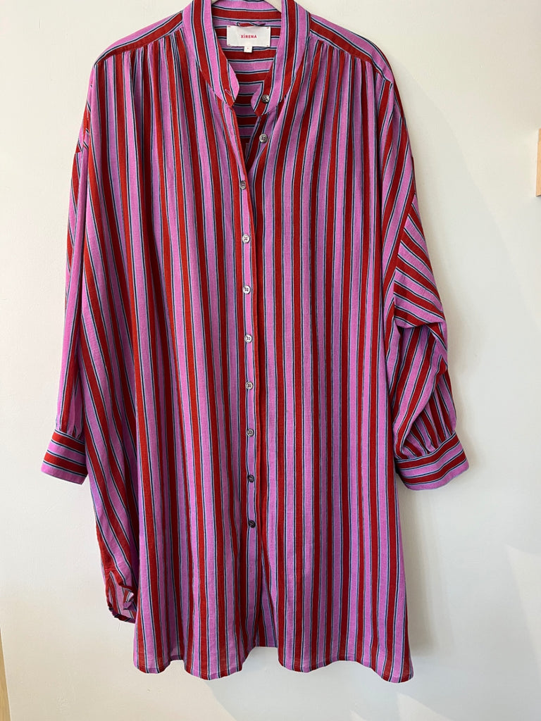 LOOP - Xirena, Striped Shirt-Dress, Sz S(#414)