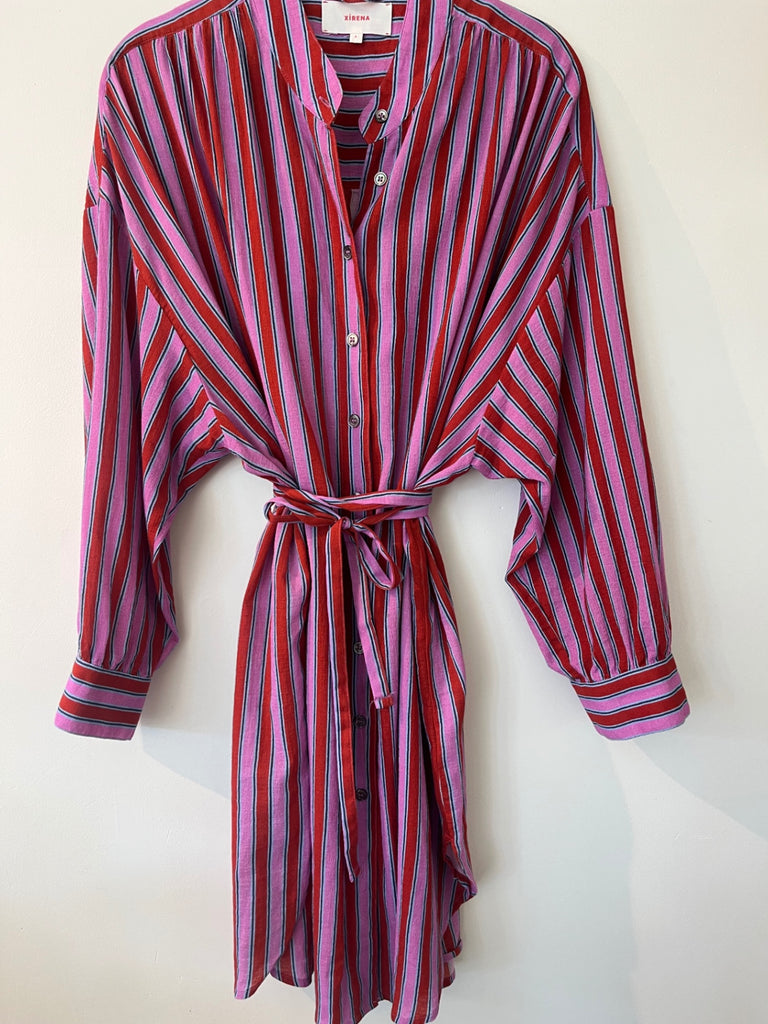 LOOP - Xirena, Striped Shirt-Dress, Sz S(#414)