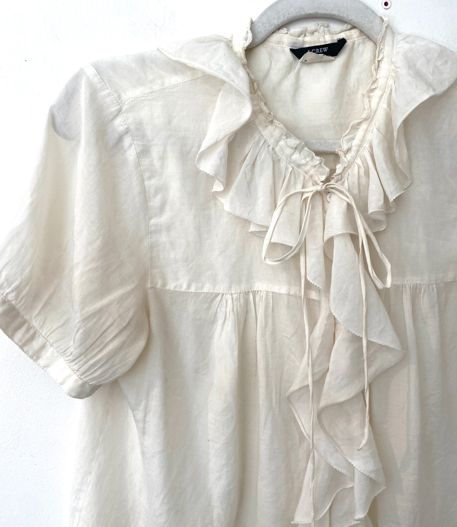 LOOP - J. Crew Ruffled Blouse, Sz 4 (#315)