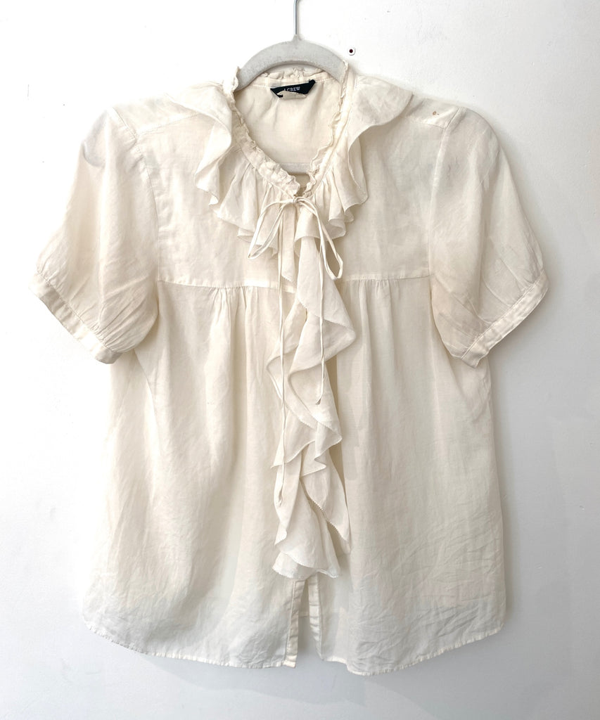 LOOP - J. Crew Ruffled Blouse, Sz 4 (#315)