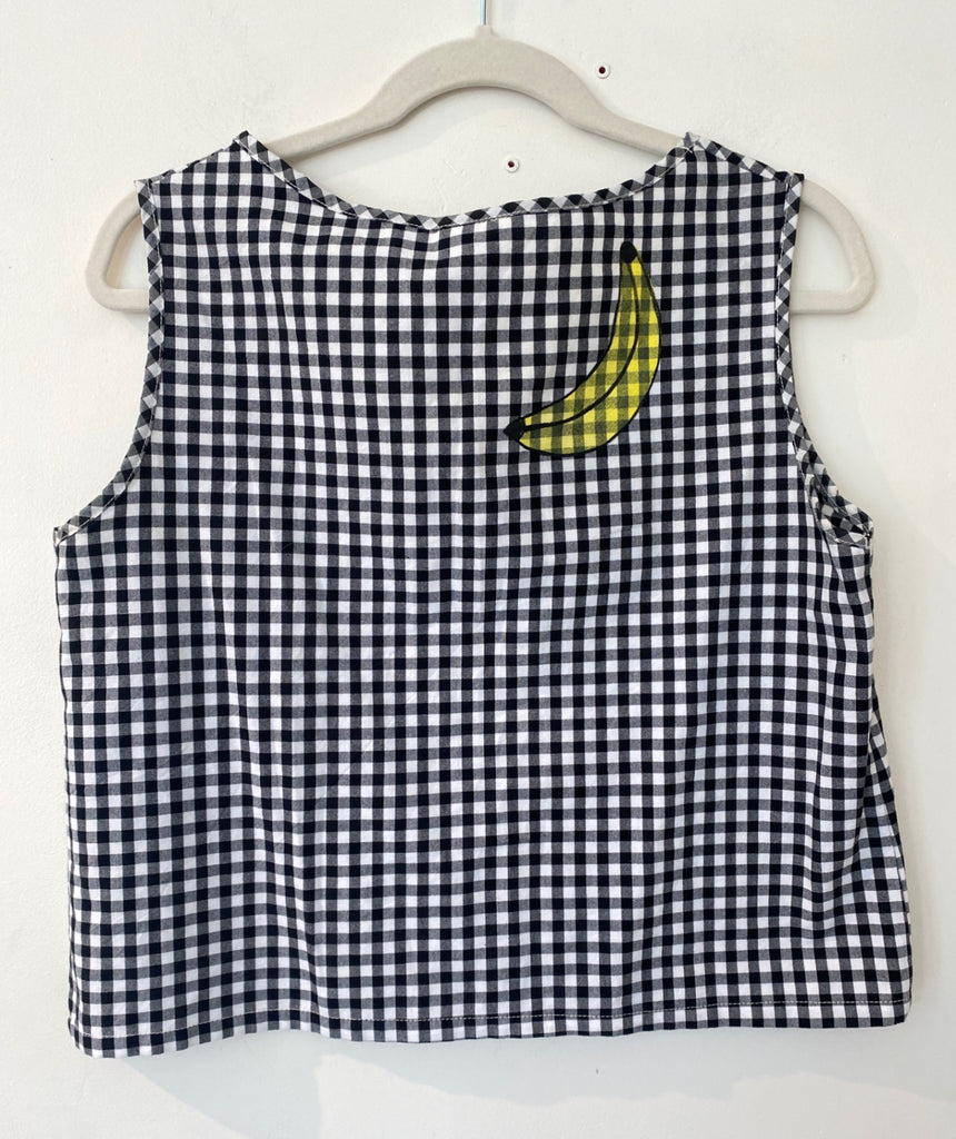 LOOP - Jenny Lemons Gingham Lemon Top, Sz S/M (#163)