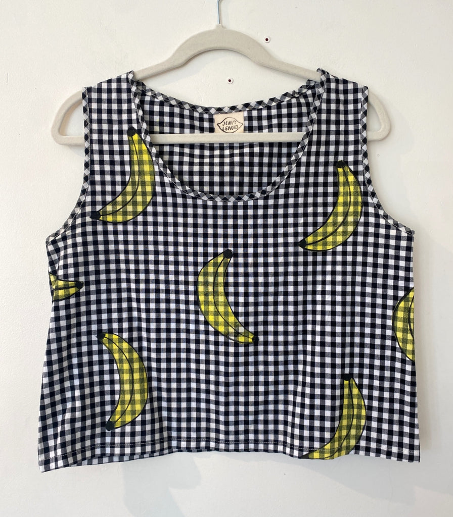 LOOP - Jenny Lemons Gingham Lemon Top, Sz S/M (#163)