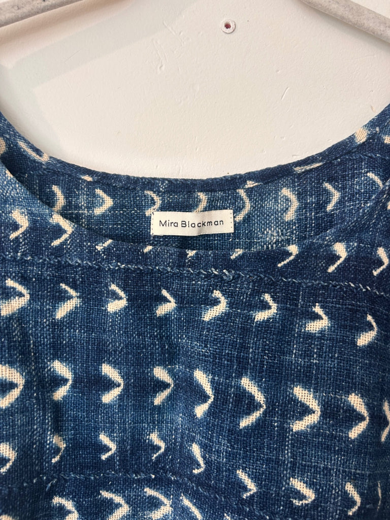 LOOP - Mira Blackman Shibori Indigo Top, Sz. ~M (#163)