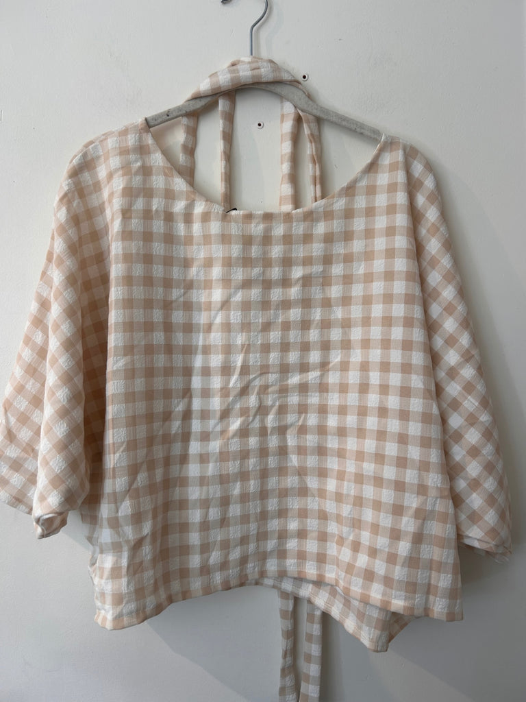 LOOP - Formation Design Studio Gingham Top, Sz. ~M (#163)
