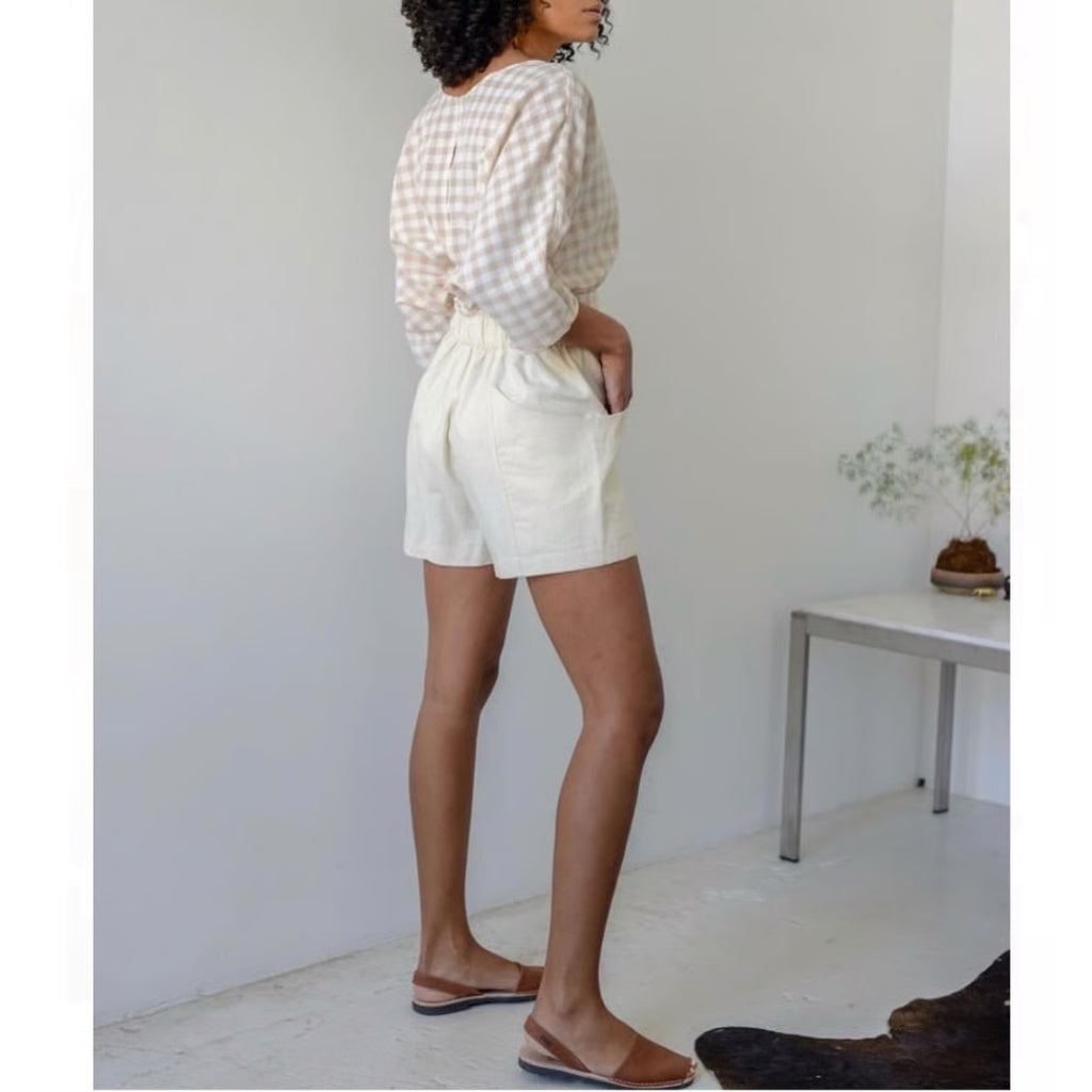 LOOP - Formation Design Studio Gingham Top, Sz. ~M (#163)