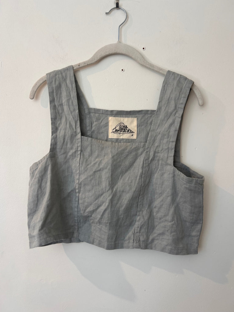 LOOP - Sugar Candy Mountain Pale Blue Linen Tank, Sz. S (#163)