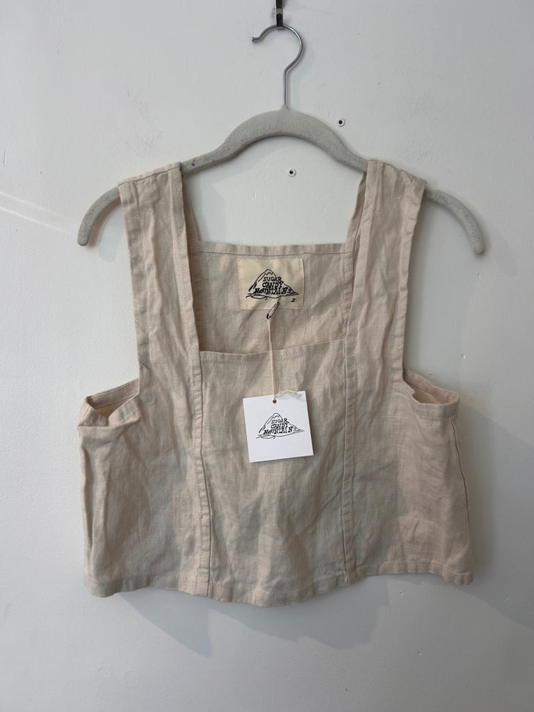 LOOP - Sugar Candy Mountain Natural Linen Tank, Sz. S (#163)