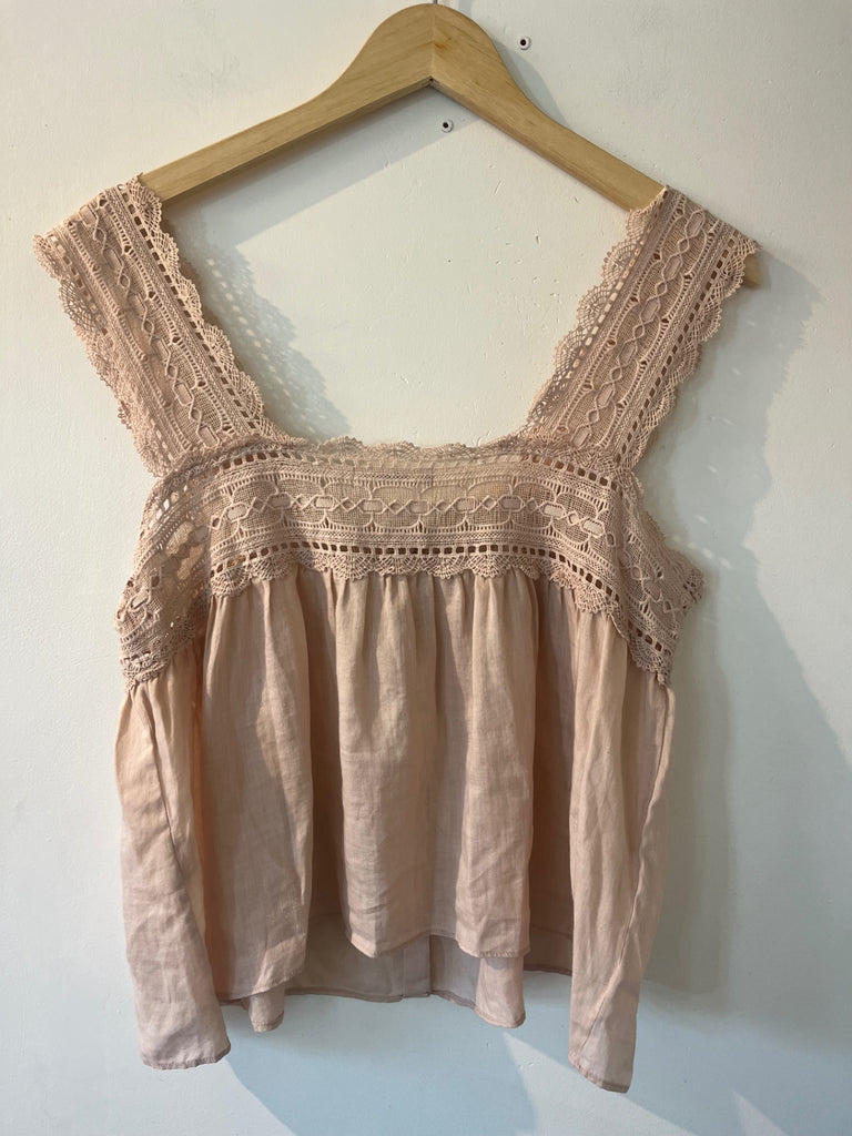 LOOP- Doen, Lace top, Sz S (#122)