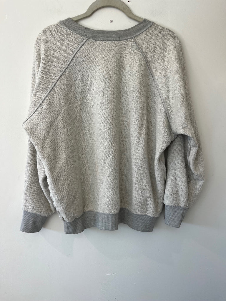 LOOP- Perfect white tee, sweatshirt, Sz S (#122)