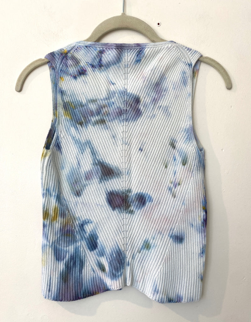 Hipcheck - Ice Dyed Sleeveless Top, Vintage Paul Stuart, Sz XS