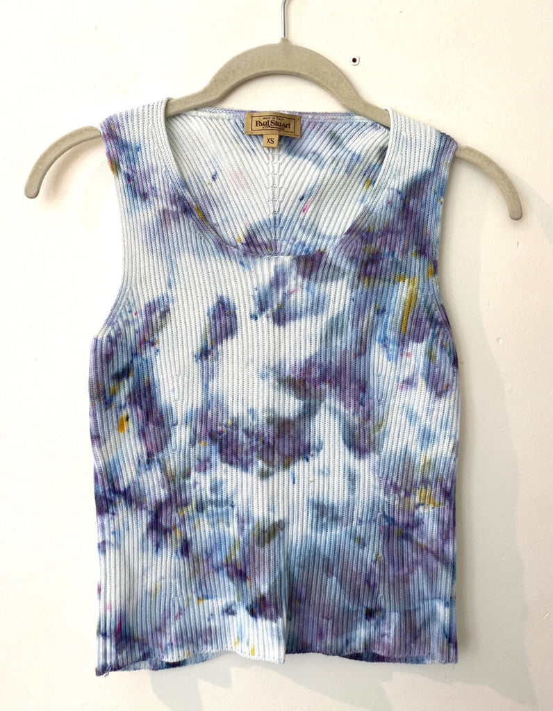 Hipcheck - Ice Dyed Sleeveless Top, Vintage Paul Stuart, Sz XS