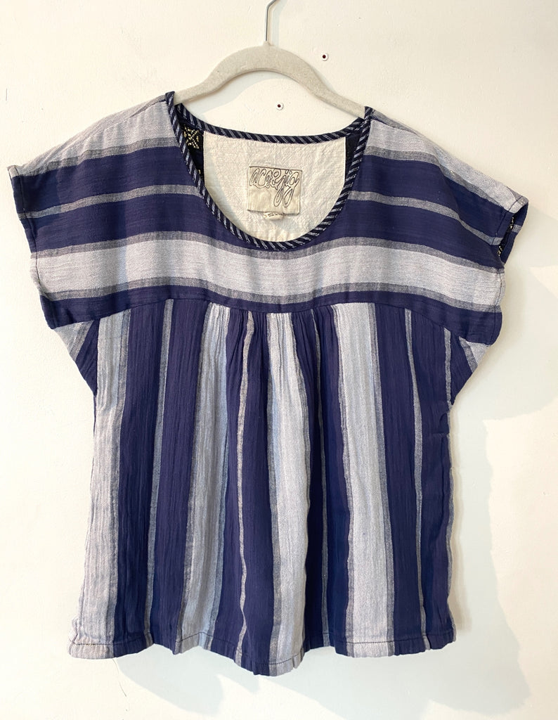LOOP - Ace & Jig Blue Top, Sz M (#248)