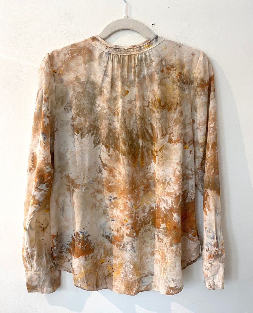 Hipcheck - Ice Dyed Silk Blouse, Veronica Beard, Sz 12