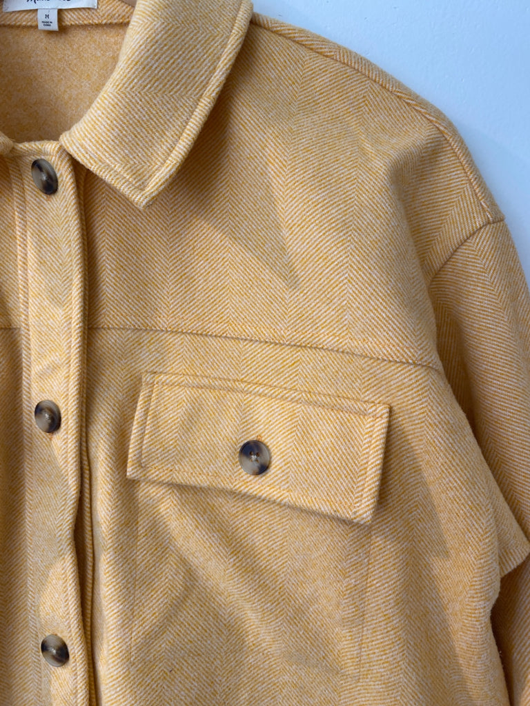 LOOP - Madewell Brushed Herringbone Shirt Jacket, Sz M(#280)