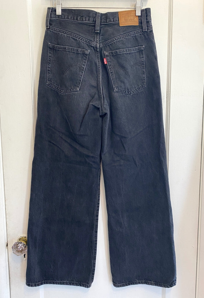 LOOP - Levi’s Ribcage Wide-Leg Jean Black, Sz 28 (#456)