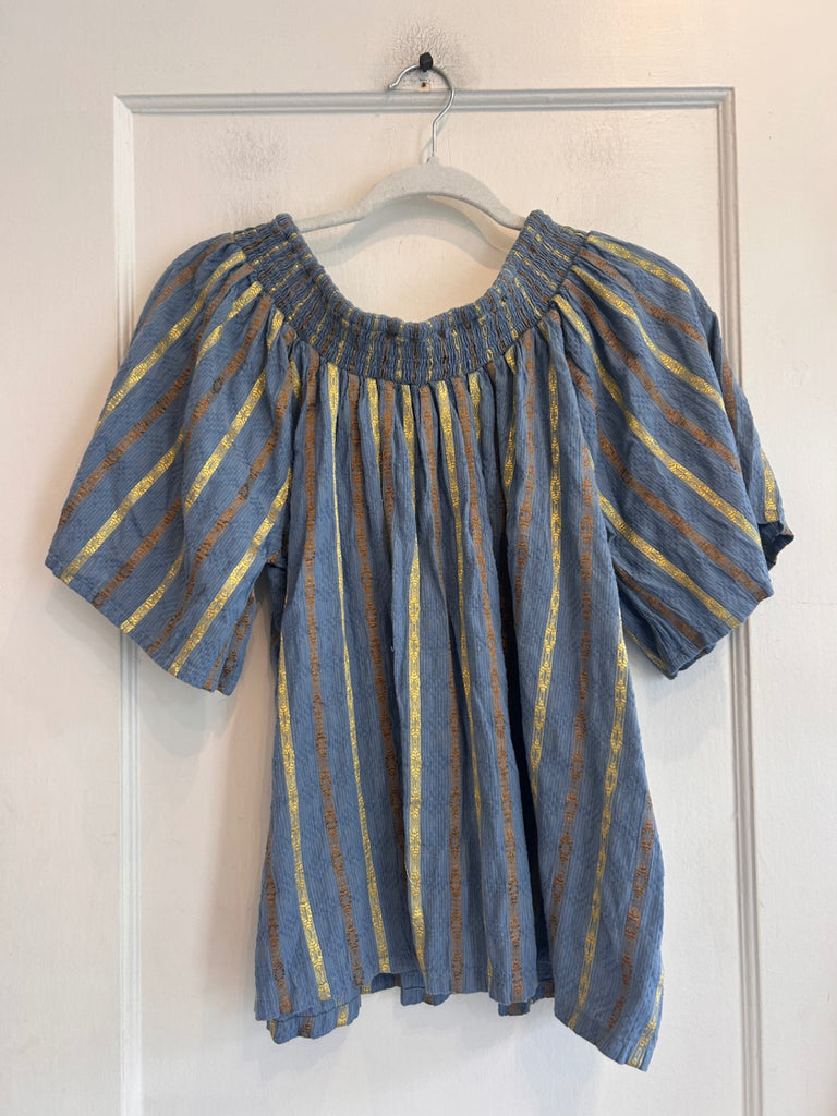 LOOP - Ace and Jig Blue Top, Sz S (#80)