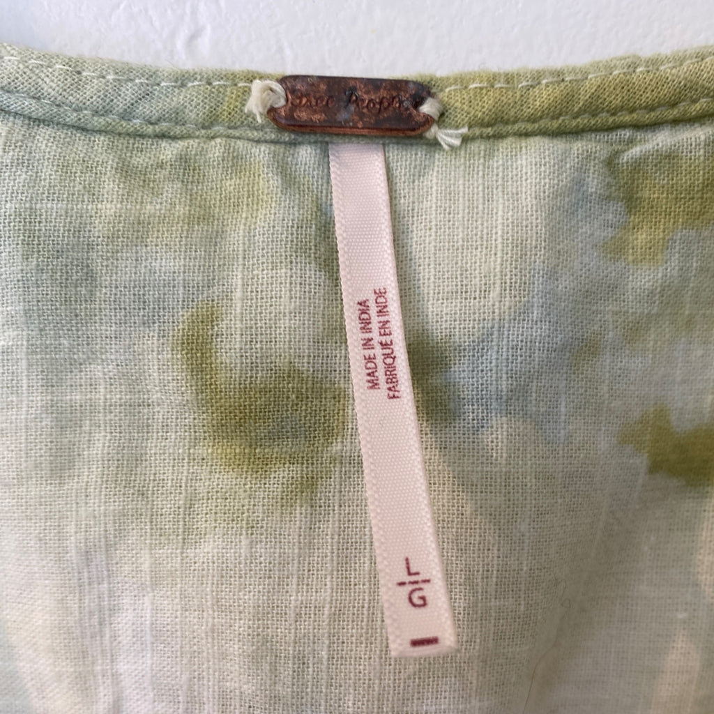 Hipcheck - Ice Dyed Embroidered Blouse, Free People, Sz Large