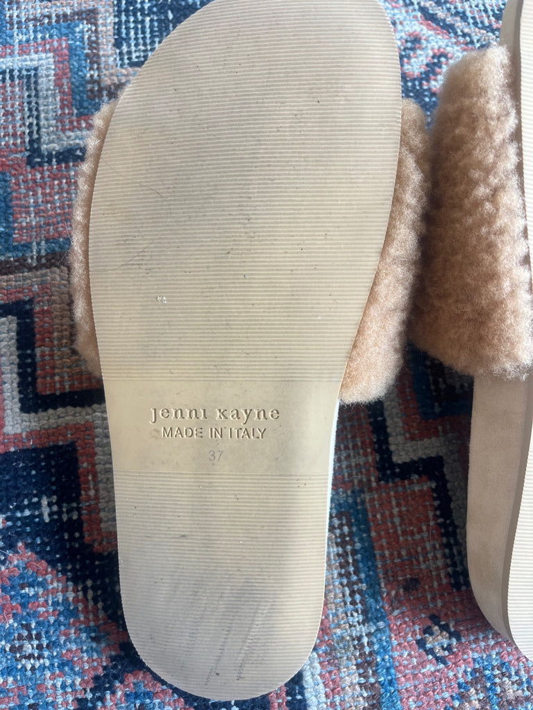 LOOP- Jenni Kanye Shearling Slides, Sz 37 (#122)