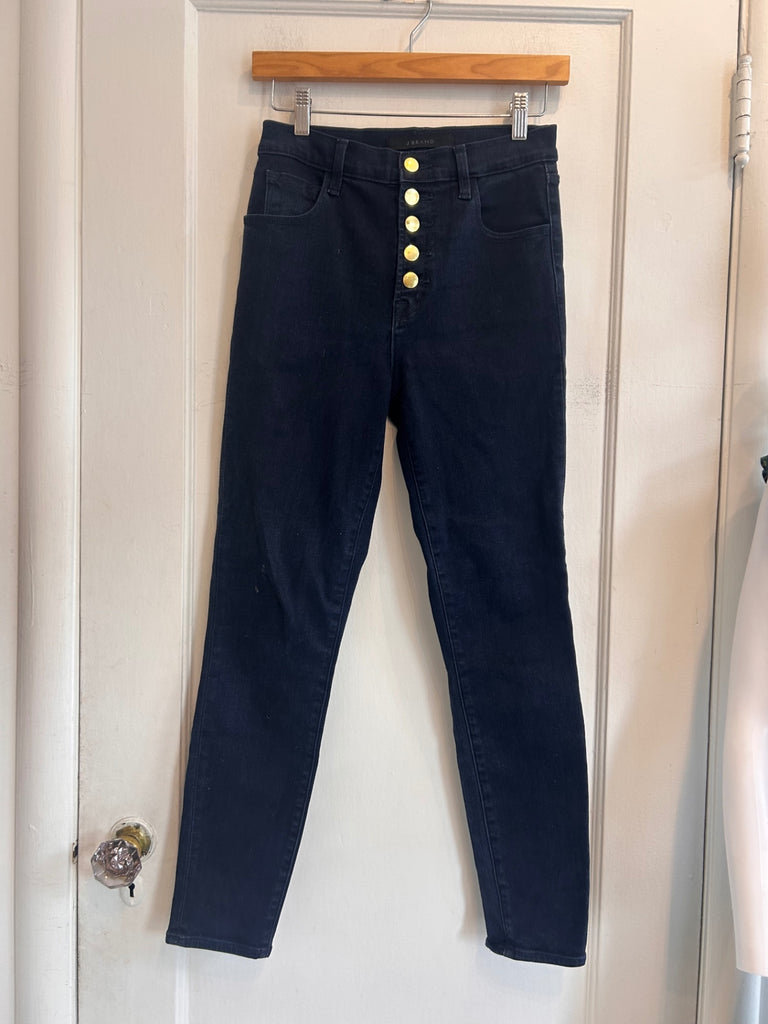LOOP - J Brand Lillie High Rise Crop Skinny Jeans, Sz 26 (#130)