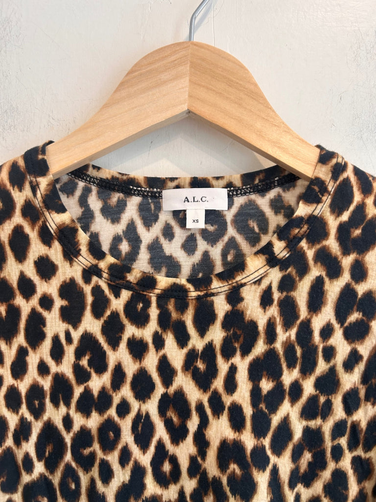 LOOP - A.L.C. Cheetah Print Top, Sz Xs, (#130)