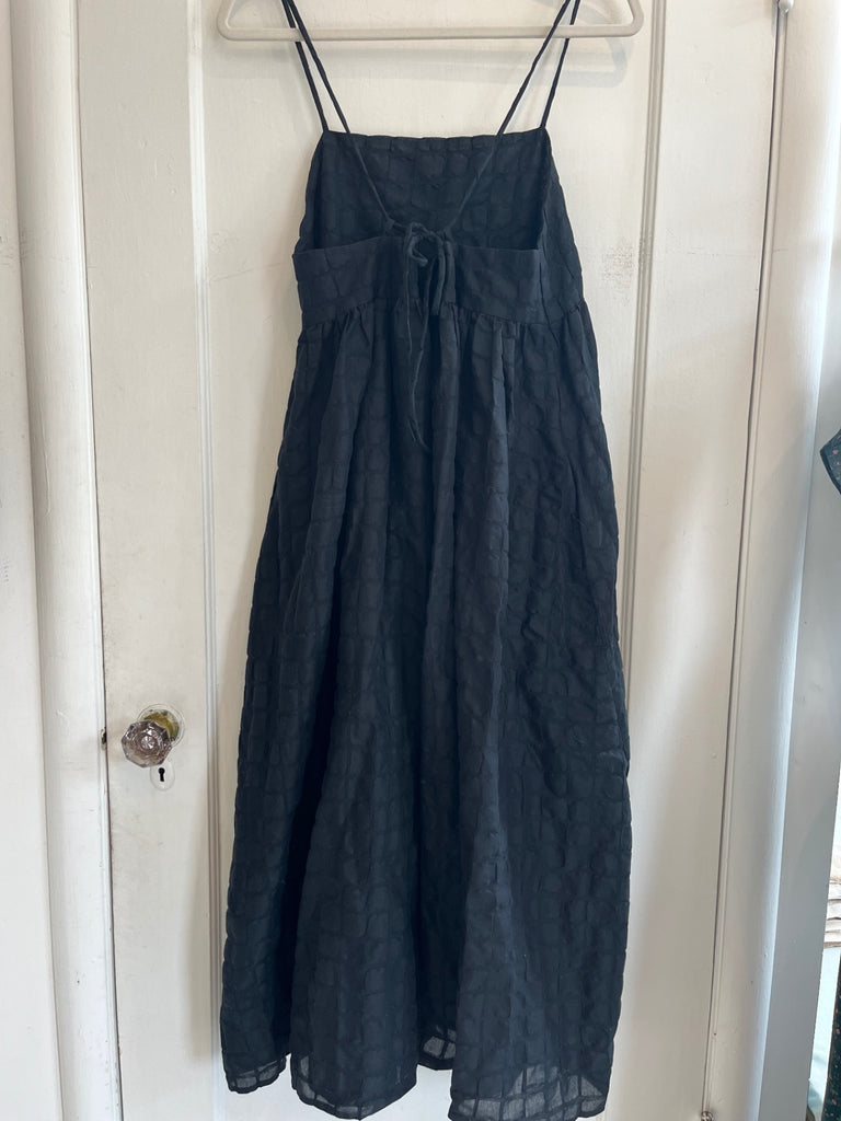 LOOP- Black Crane Maxi Dress, Sz Xs/S