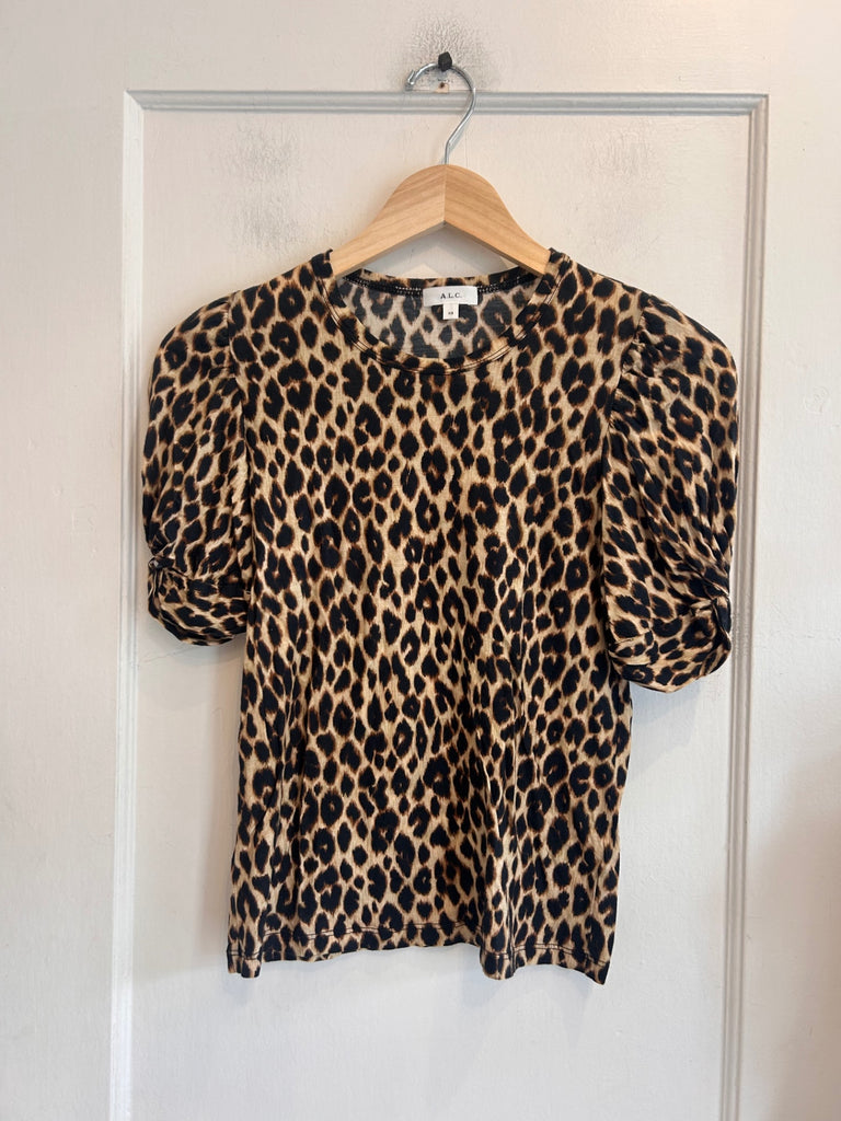 LOOP - A.L.C. Cheetah Print Top, Sz Xs, (#130)