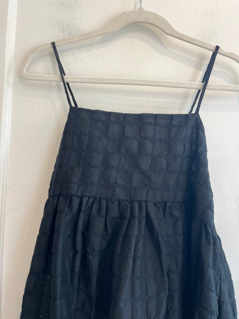 LOOP- Black Crane Maxi Dress, Sz Xs/S