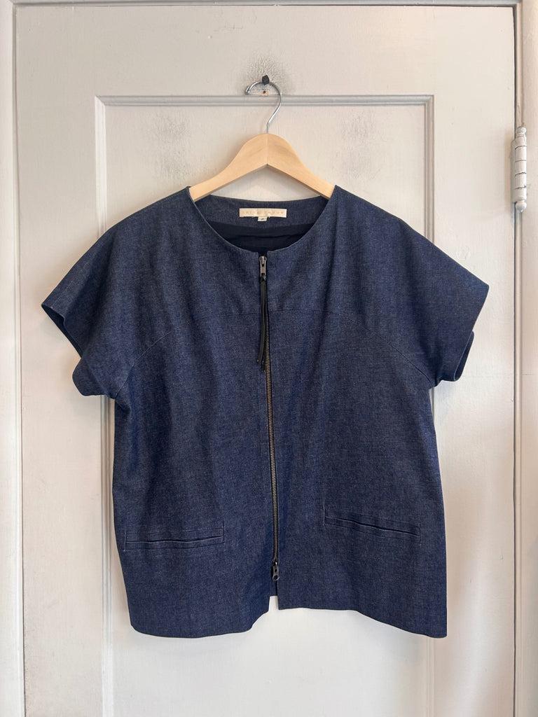 LOOP - Erica Tanov Denim Vest, Sz 2 (#116)