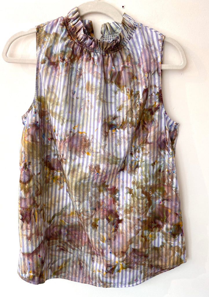 Hipcheck - Ice Dyed Cotton Sleeveless Blouse, Banana Republic, Sz S
