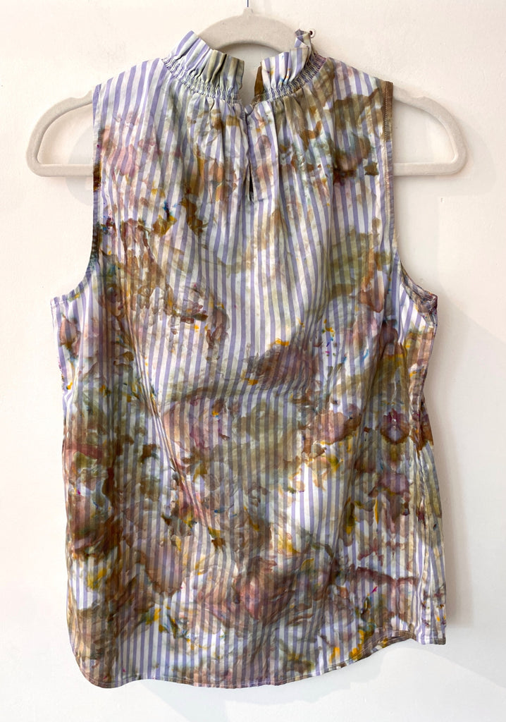 Hipcheck - Ice Dyed Cotton Sleeveless Blouse, Banana Republic, Sz S