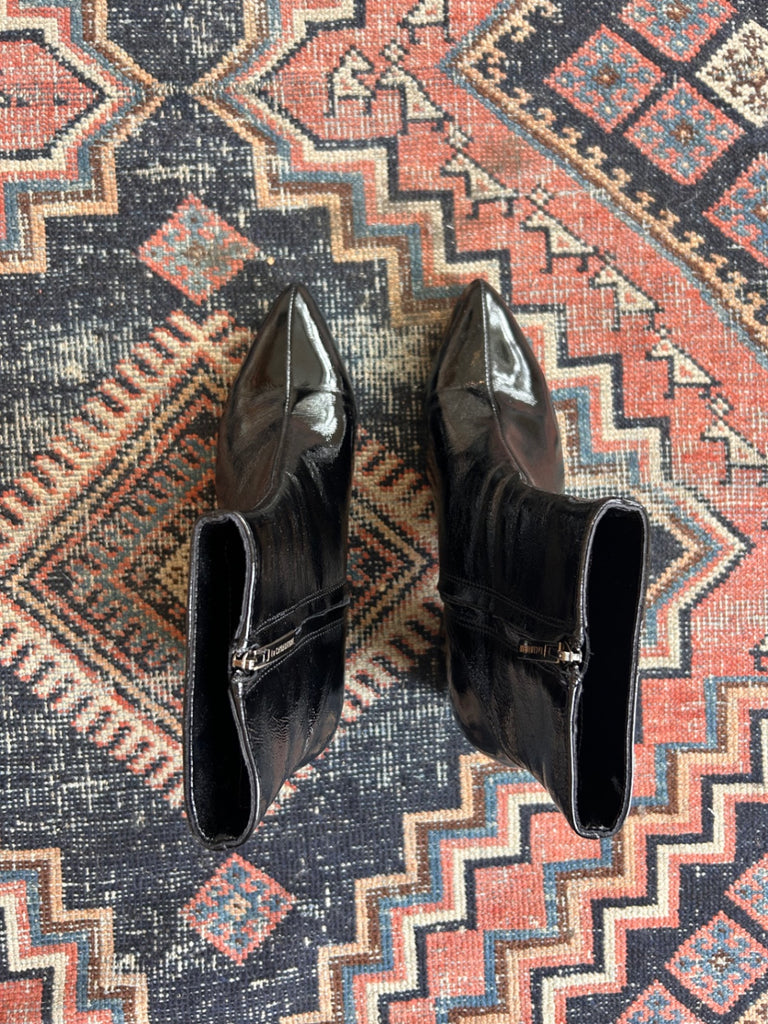 LOOP - La Canadienne Patent Leather Boots, Sz 8.5 (#338)