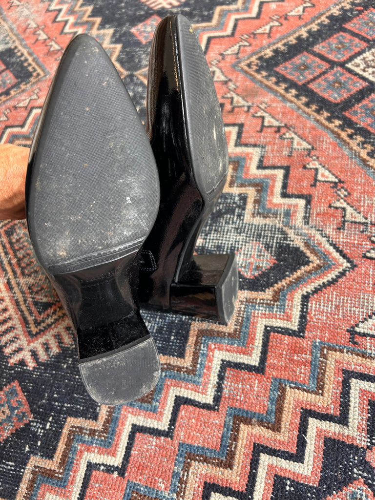 LOOP - La Canadienne Patent Leather Boots, Sz 8.5 (#338)