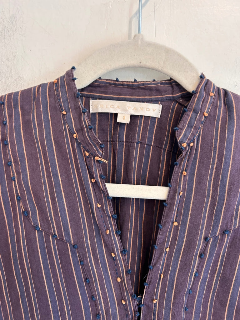 LOOP - Erica Tanov Striped Shirt, Sz 1 (#50)