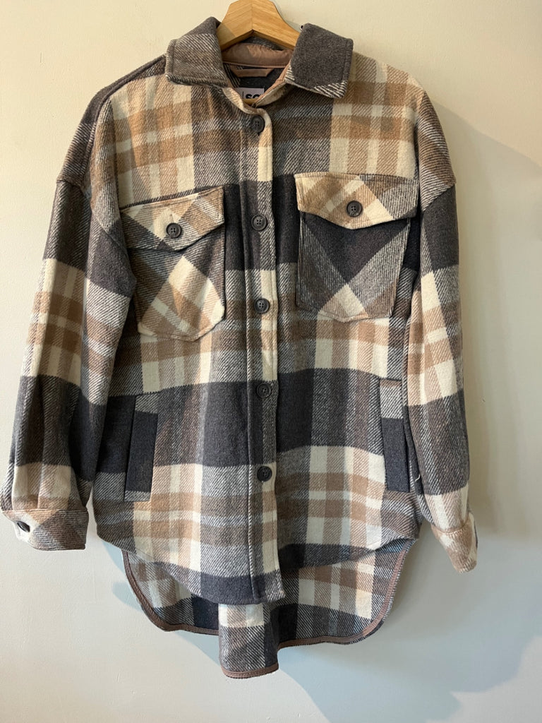 LOOP - SO Plaid Shacket, Sz Xs (#50)