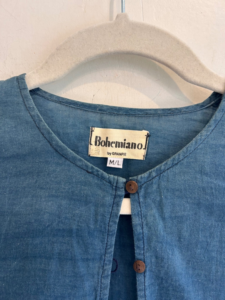 LOOP - Bohemiano by Granpie Blue Shirt, Sz M (#50)