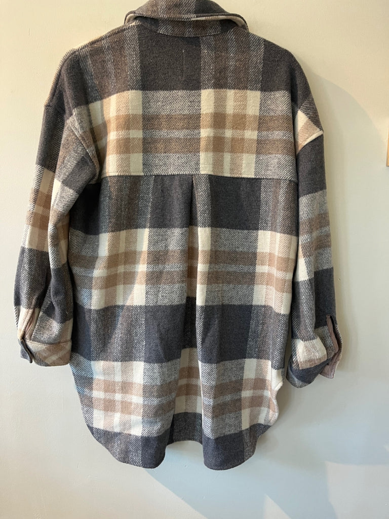 LOOP - SO Plaid Shacket, Sz Xs (#50)