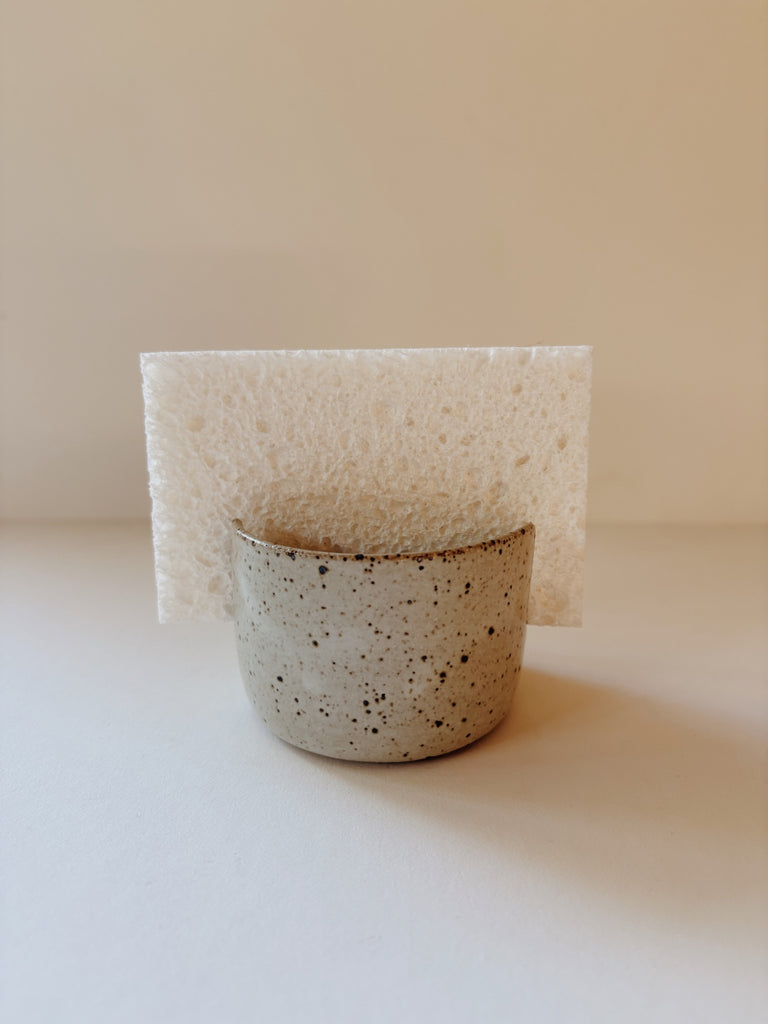 Coastline Ceramics Sponge Holder, Shiny White
