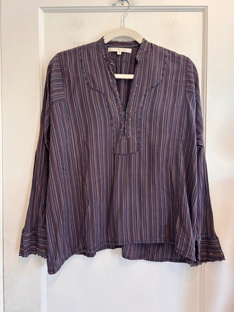 LOOP - Erica Tanov Striped Shirt, Sz 1 (#50)