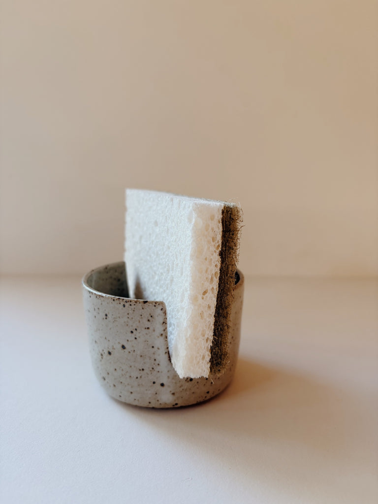 Coastline Ceramics Sponge Holder, Shiny White