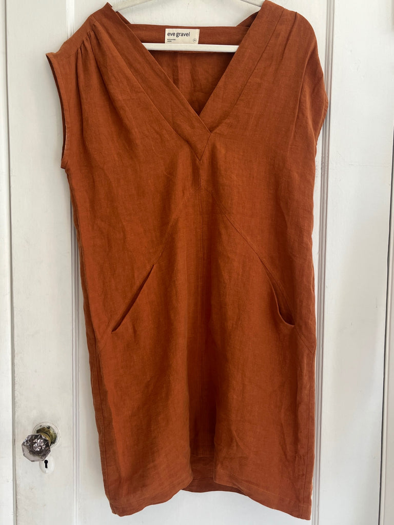 LOOP - Eve Gravel Linen Dress, Sz M (#19)