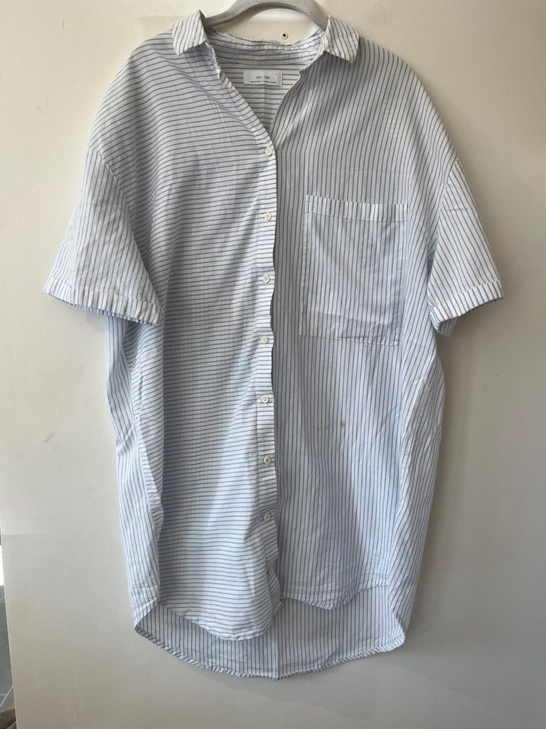 LOOP - Oak + FORT Striped Button-Down, Sz M (#19)