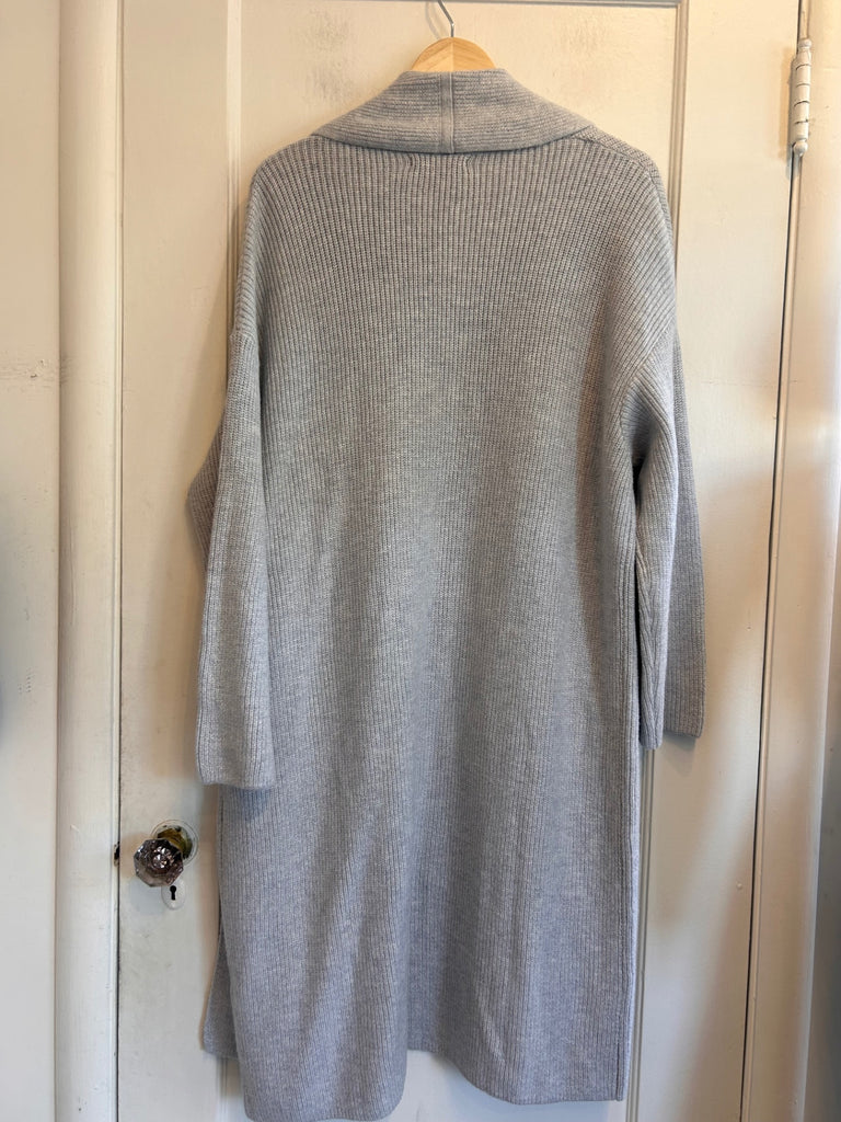 LOOP - Banana Republic Long Gray Sweater Coat, NEW, Sz L (#462)