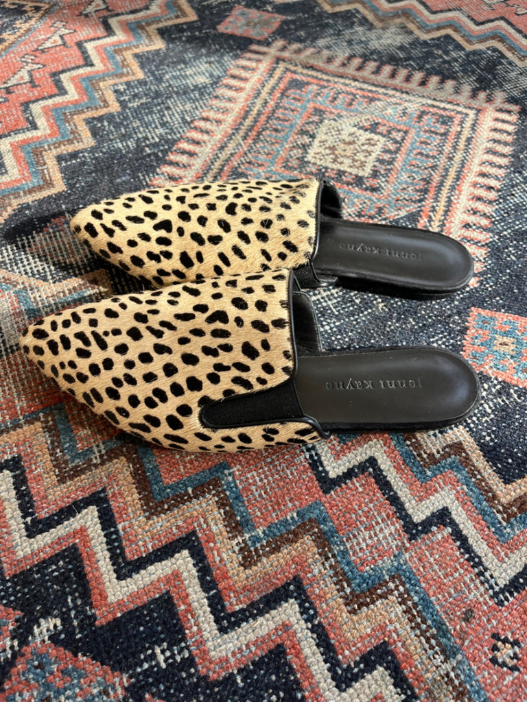 LOOP - Jenni Kanye Leopard Calf Mule Slides (New), Sz 39 (#291)