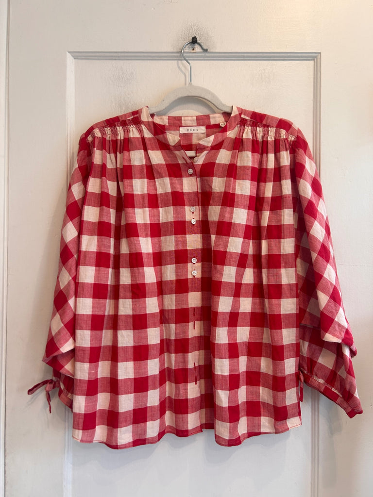 LOOP - Doen Gingham Top, Sz L (#218)