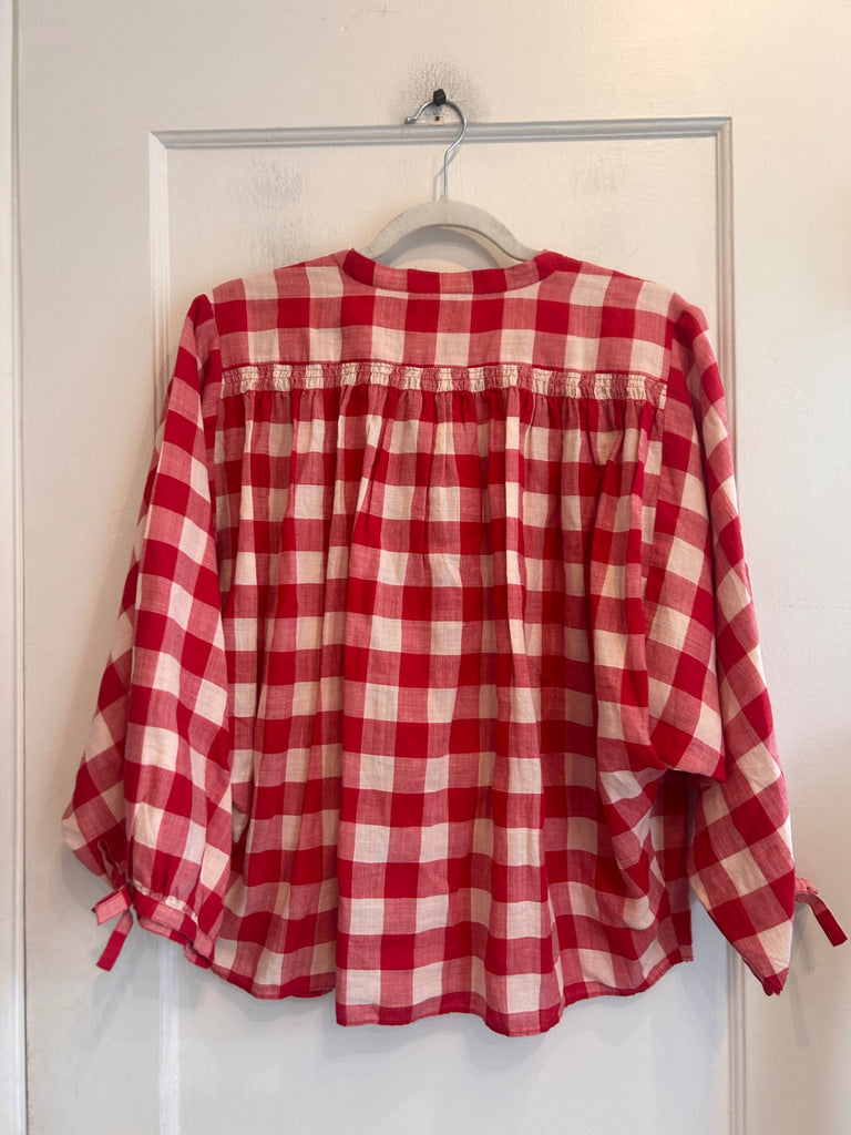 LOOP - Doen Gingham Top, Sz L (#218)