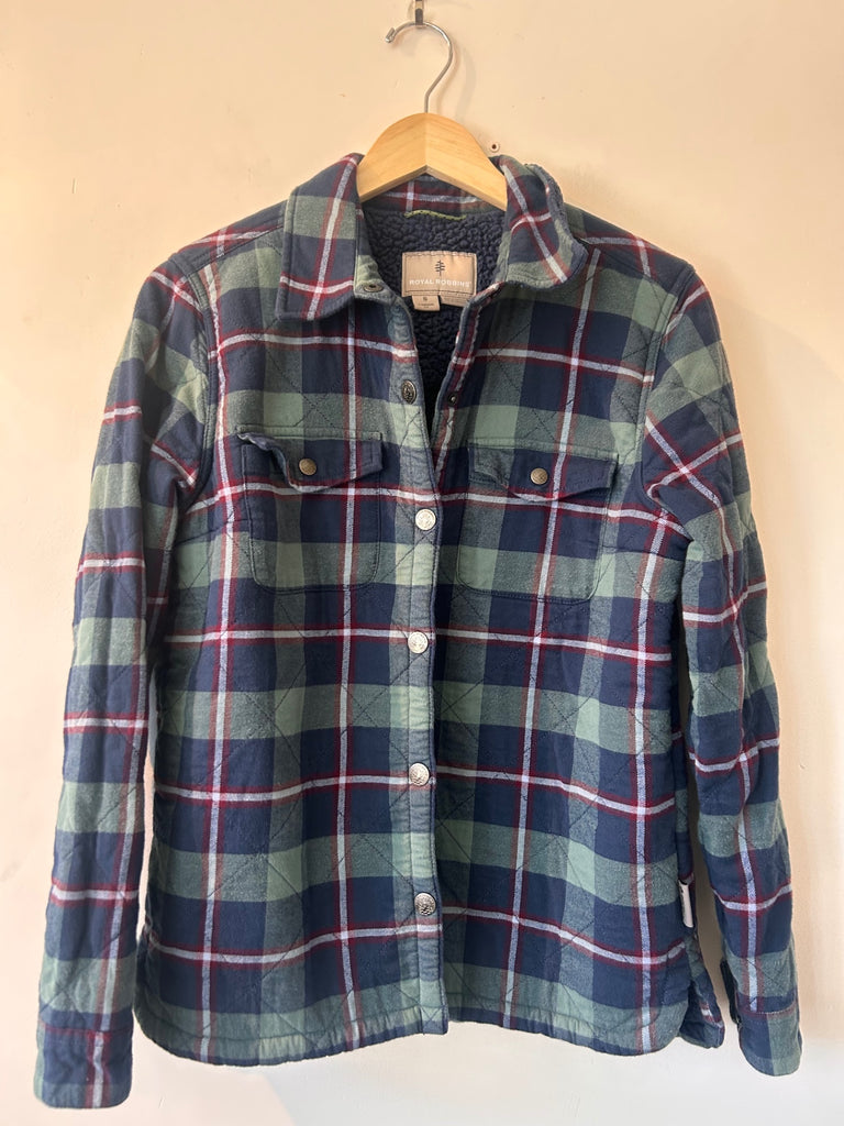 LOOP - Royal Robbins Plaid Lined Flannel Shirt Jacket, Sz S (#463)